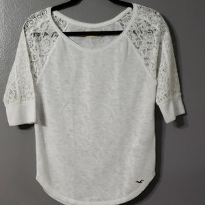NWOT Hollister white lace sleeves size XS